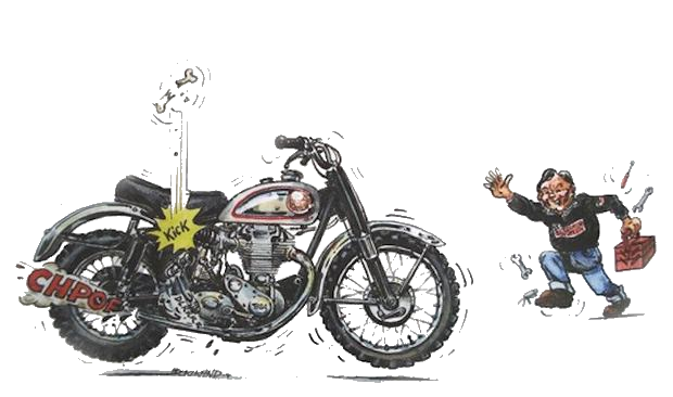 Moto anglaise classique présentée par Machines et Moteurs